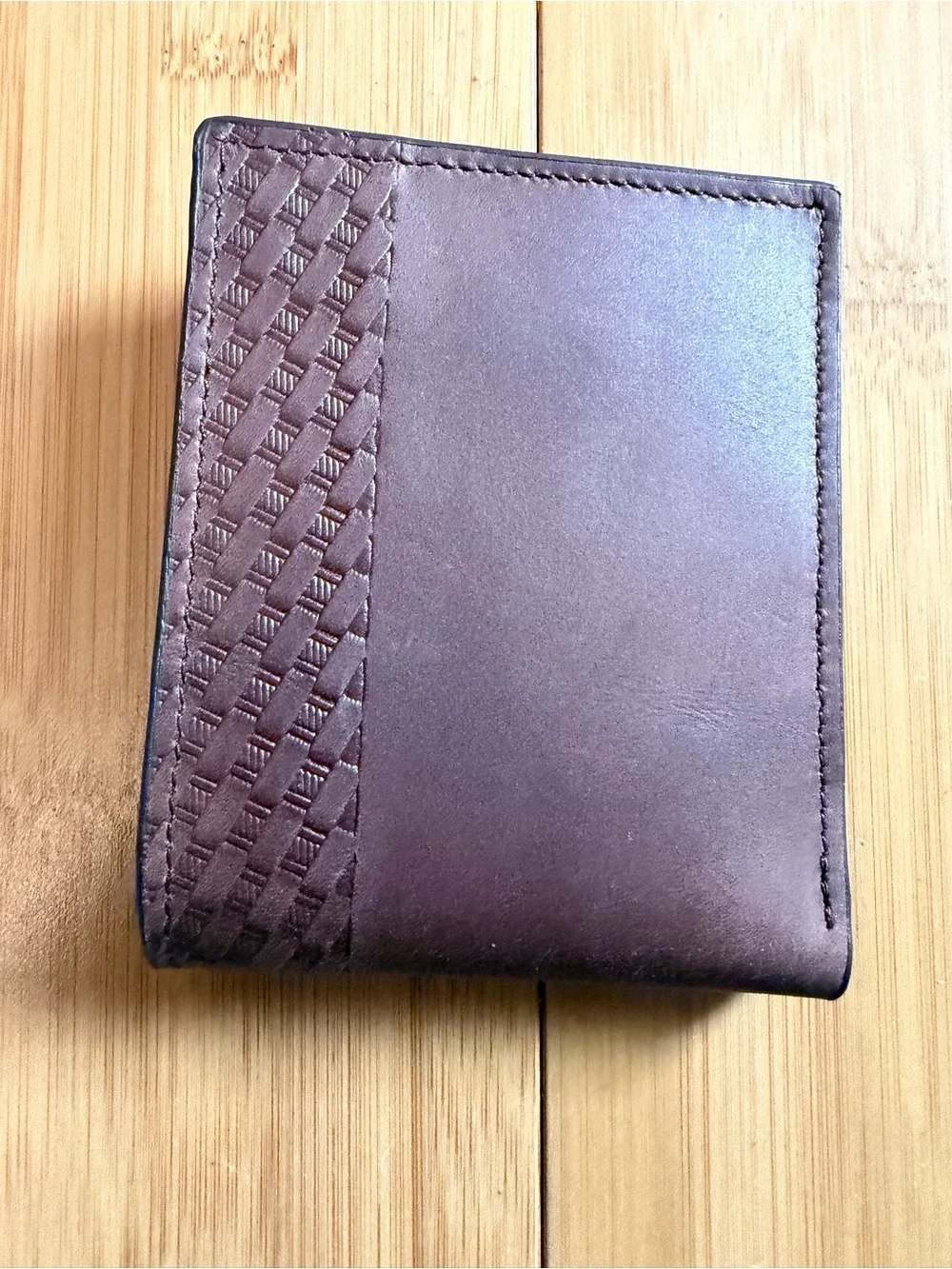 Brown Leather Bi-Fold Wallet for Men
